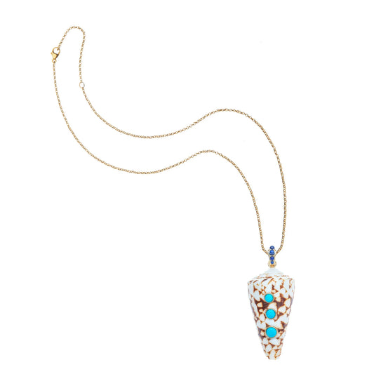 STRONG in the Shallows Shell Pendant on 16-18” Rolo Chain