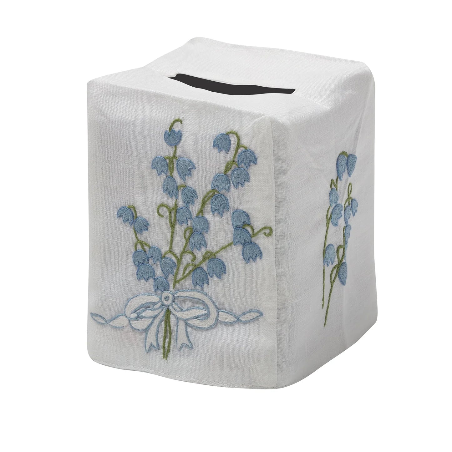 Sweet William Blue Flower Tissue Box Cover