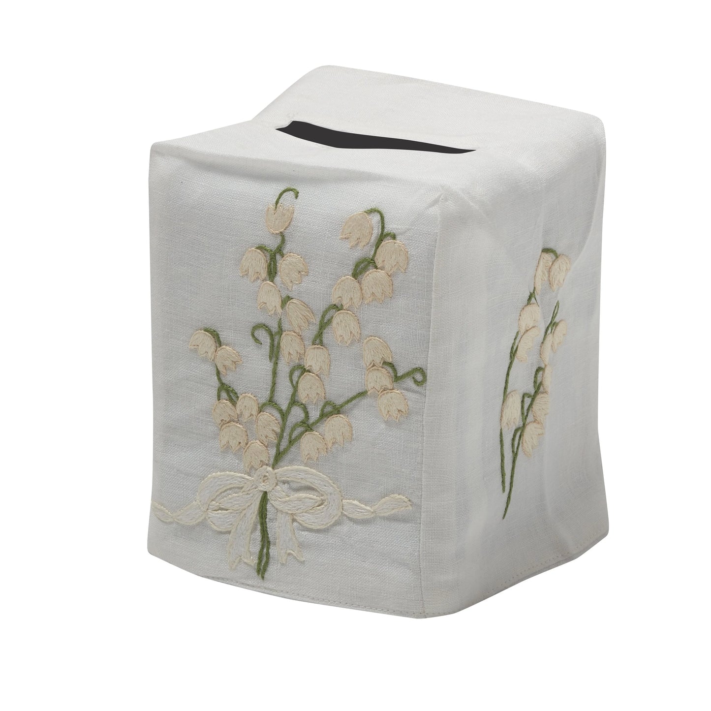 Sweet William Tissue Box Cover in Cream