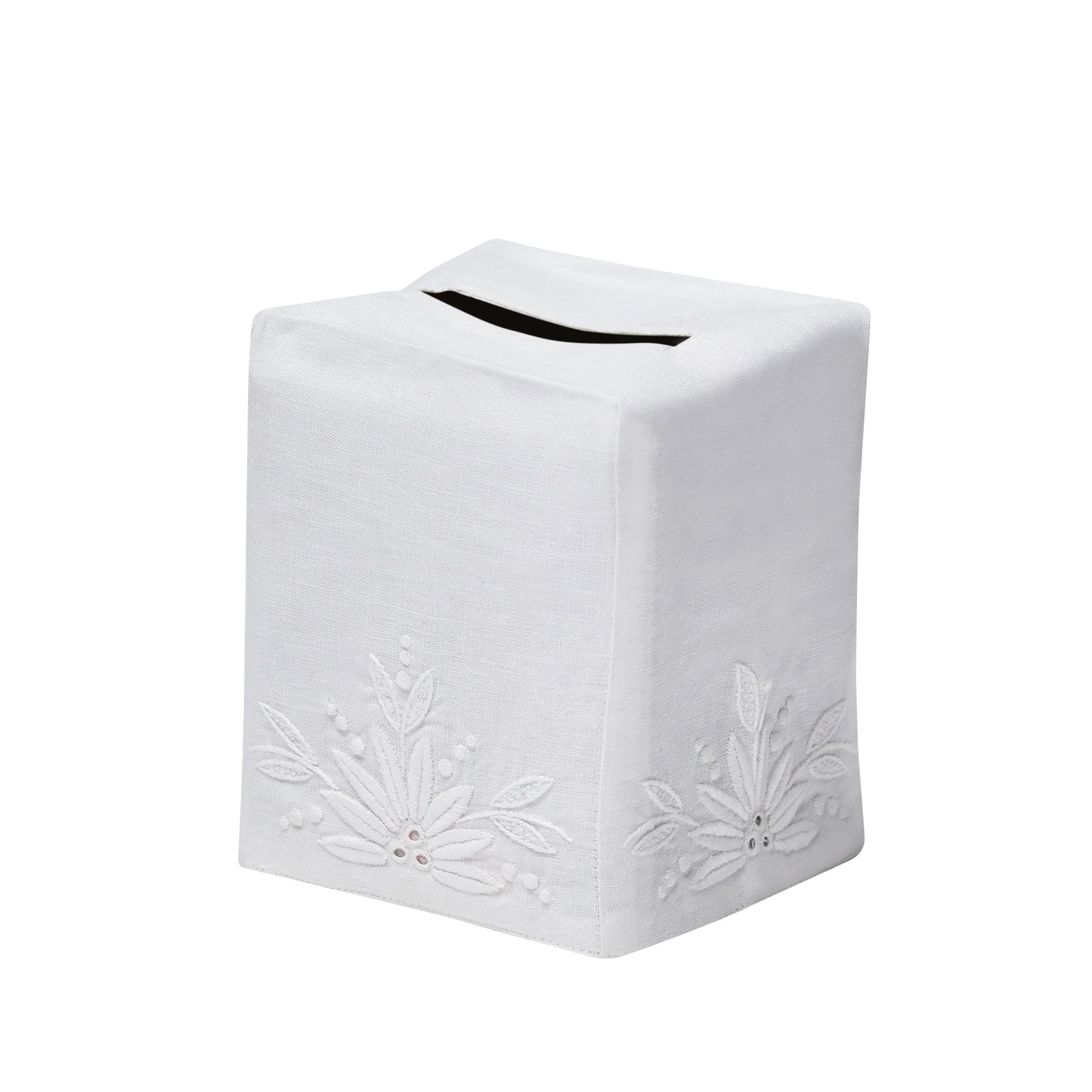 Alba Tissue Box Cover in White