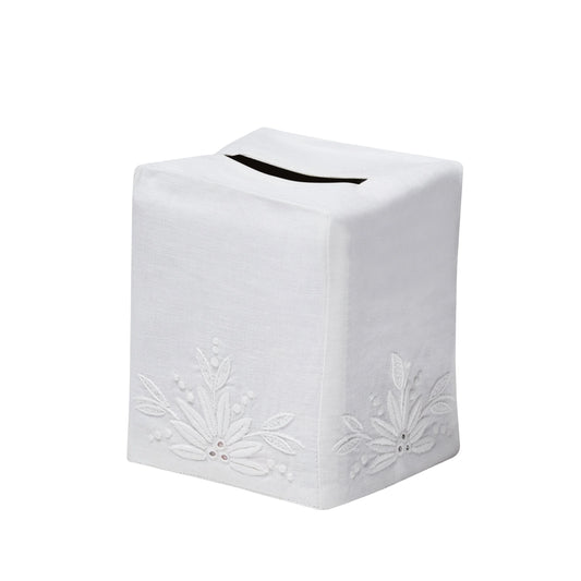 Alba Tissue Box Cover in White