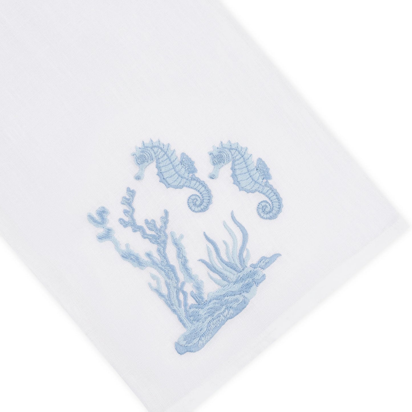 Coral & Sea Horse Tip Towel in Blue
