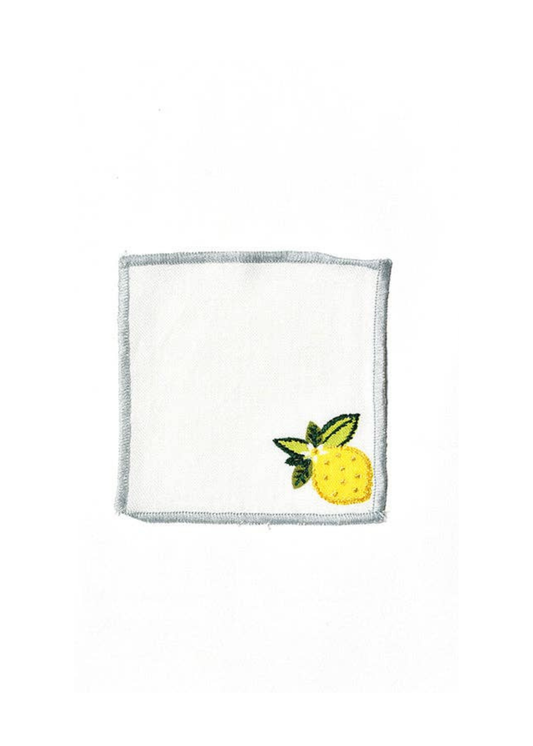 Lemon Cocktail Napkins Set of 4