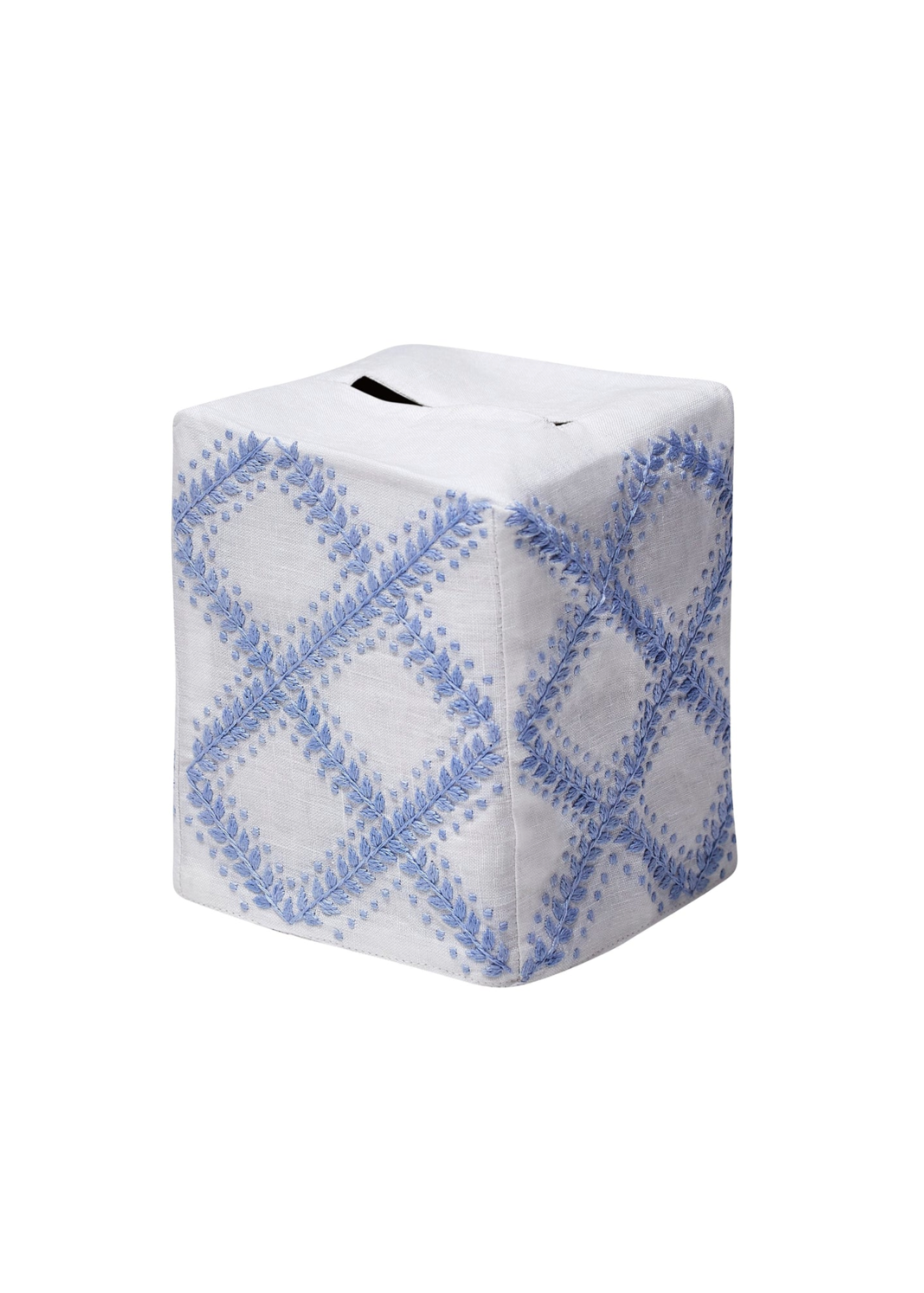 Blue Trellis Tissue Box Covers