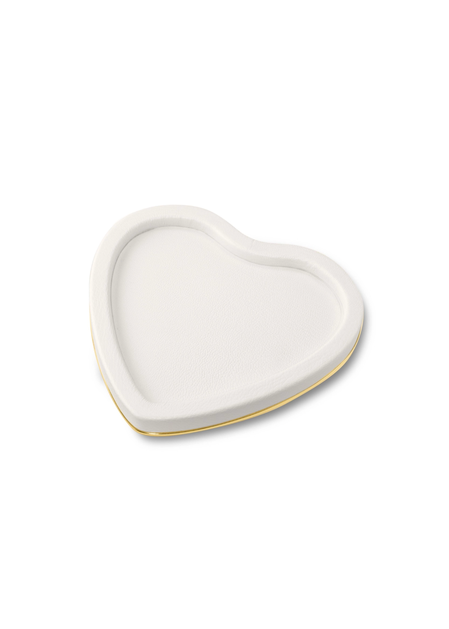 Piero Leather Heart Tray - Shadow White