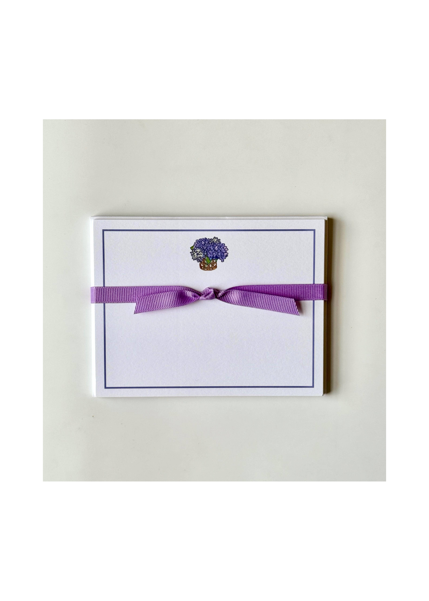 Hydrangea in Vase - Flat Note Cards