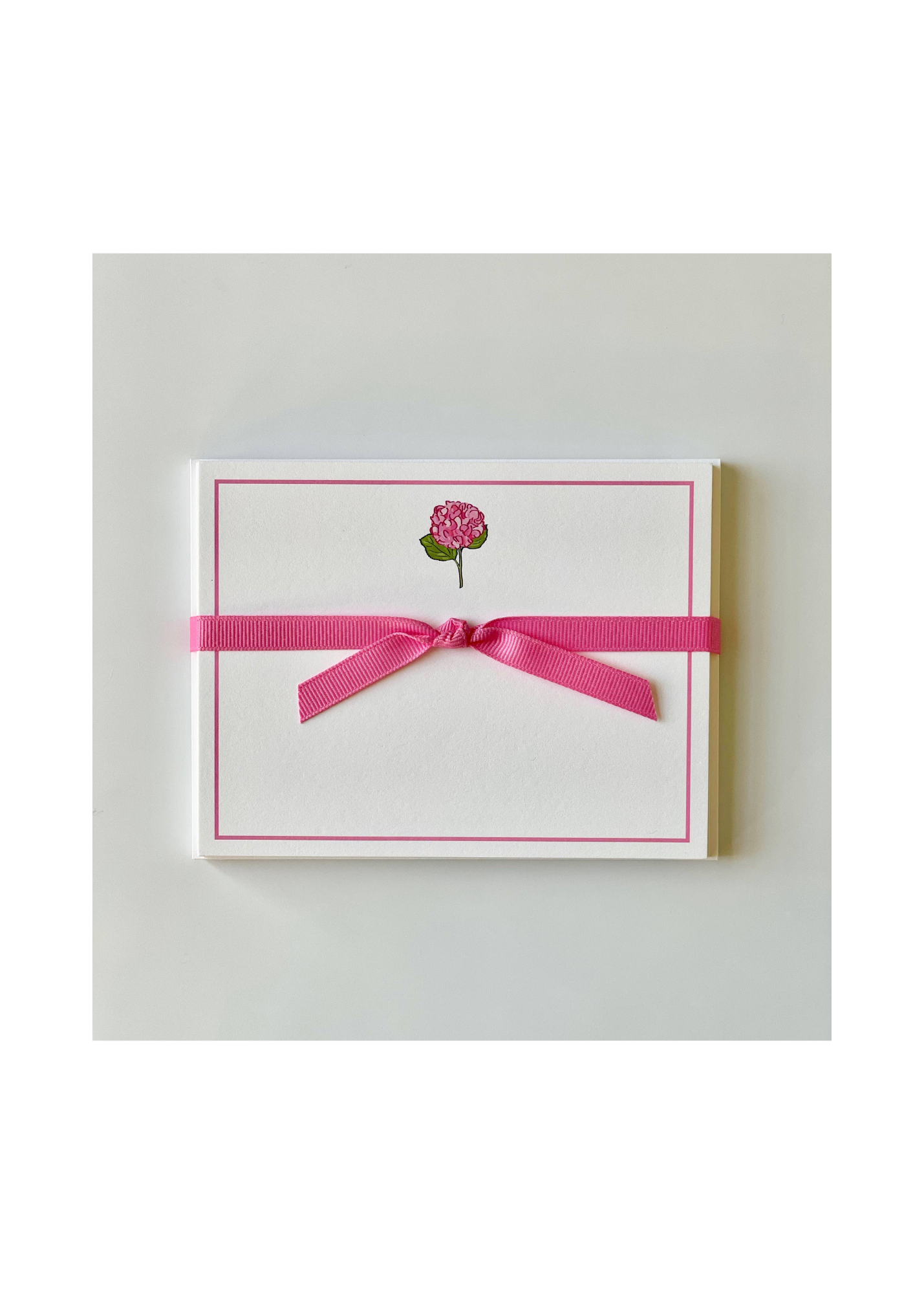 Hydrangea, Pink - Flat Note Cards