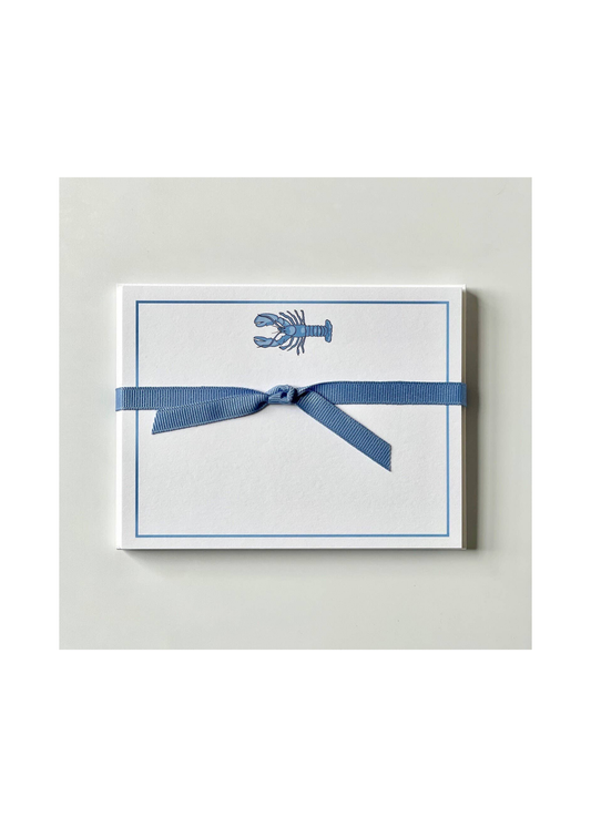 Lobster, Blue - Flat Note Cards