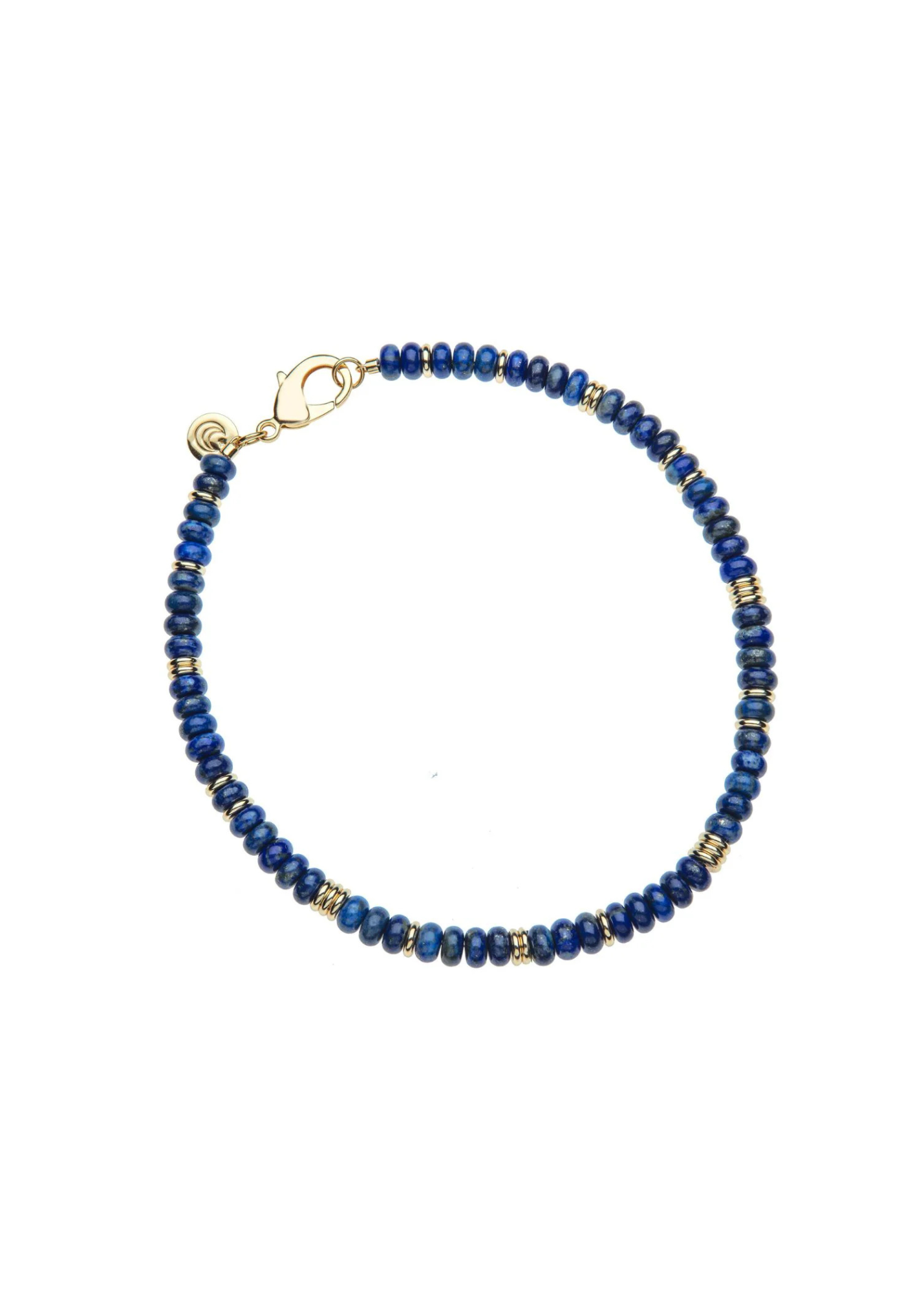 Gumdrop Beaded Necklace in Lapis