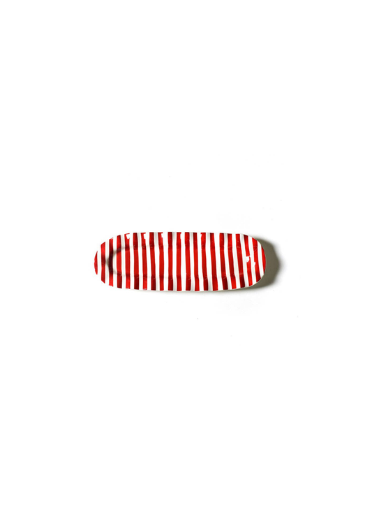 Red Stripe Ruffle Skinny Tray