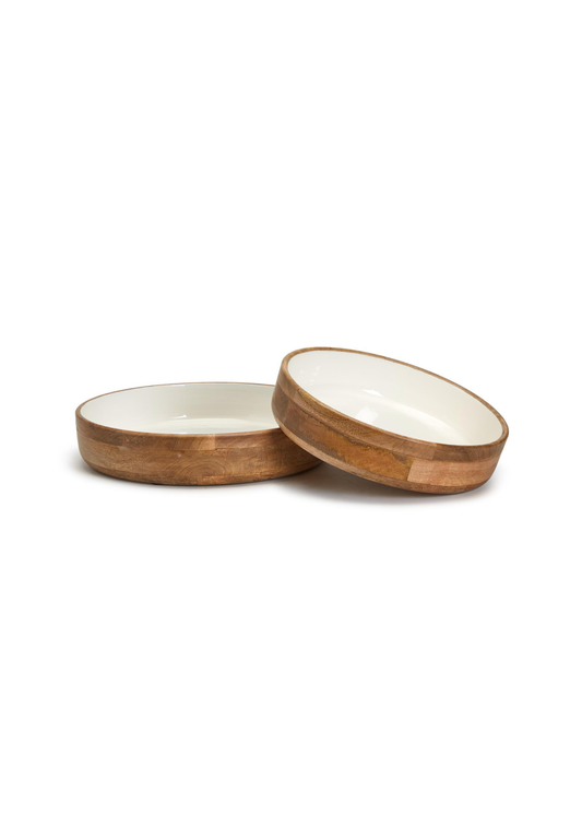 Hand-Crafted Wood Pedestal Bowl
