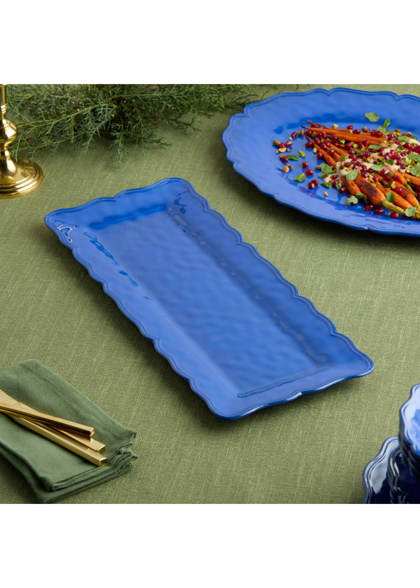 Isabella Blue Rectangular Platter