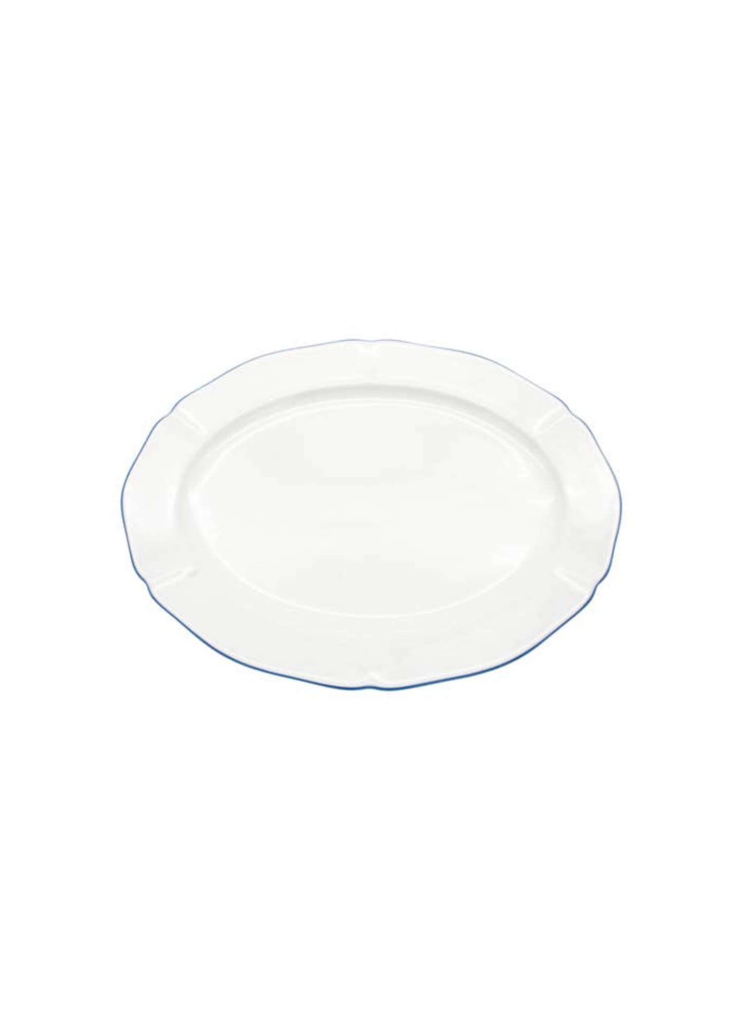 Amelie - Royal Blue Rim - 14" Oval Platter