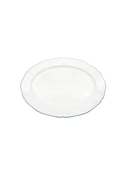 Amelie - Royal Blue Rim - 14" Oval Platter