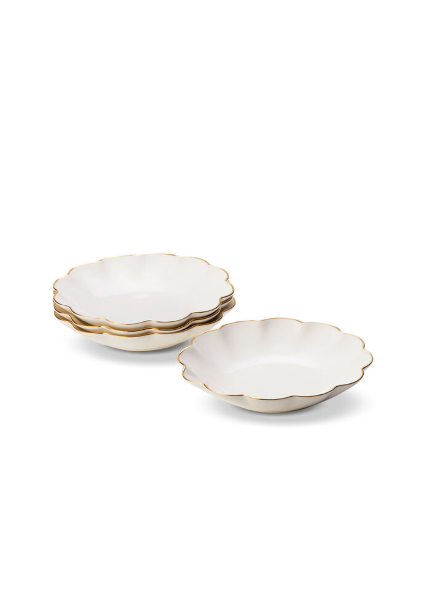 Scalloped Appetizer Plates - Set of 4