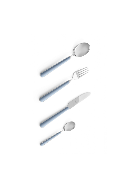 Fantasia 5 Piece Flatware Set- Light Blue
