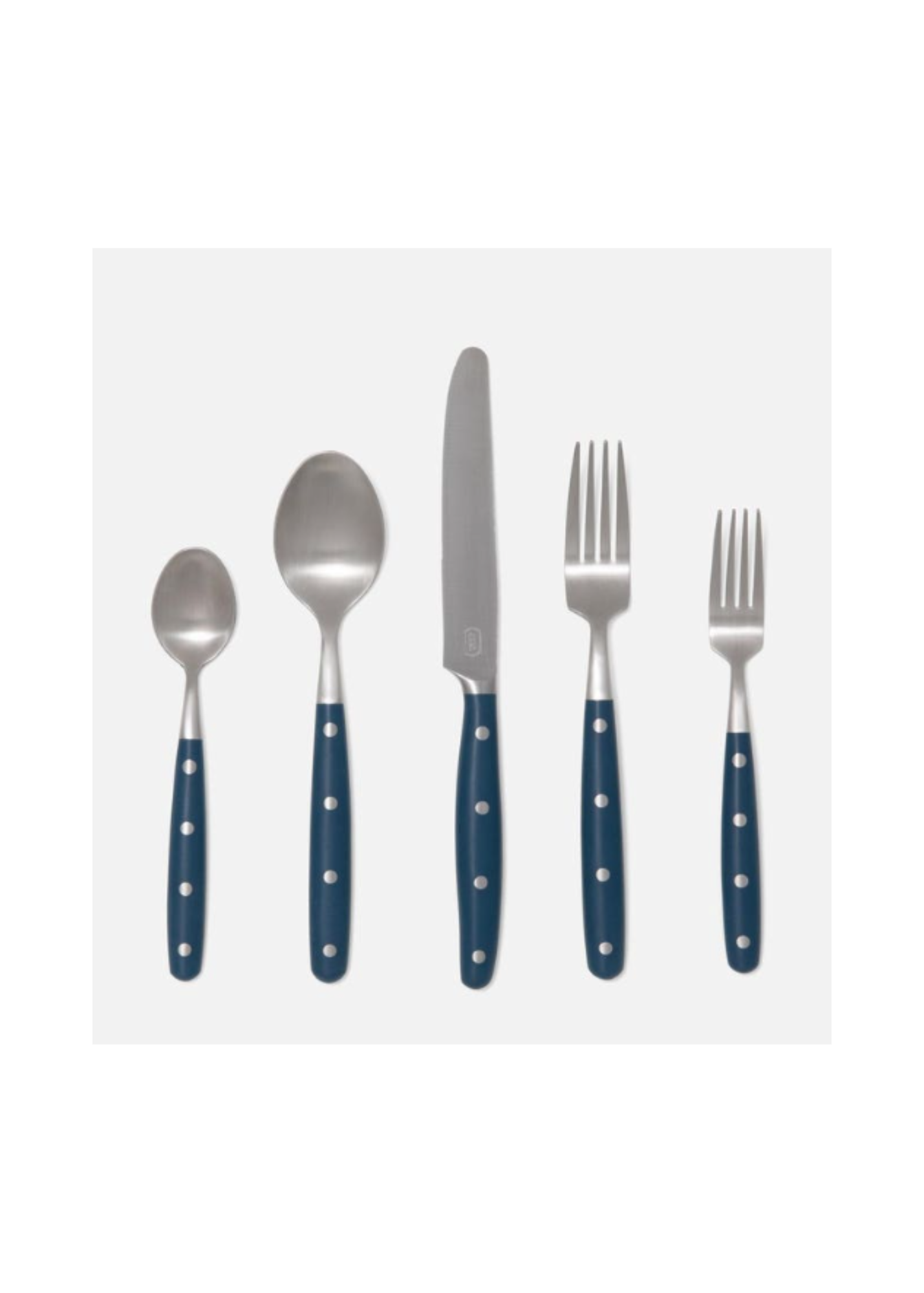 Jones Blue POM/Stainless Steel Flatware, 5 - piece set