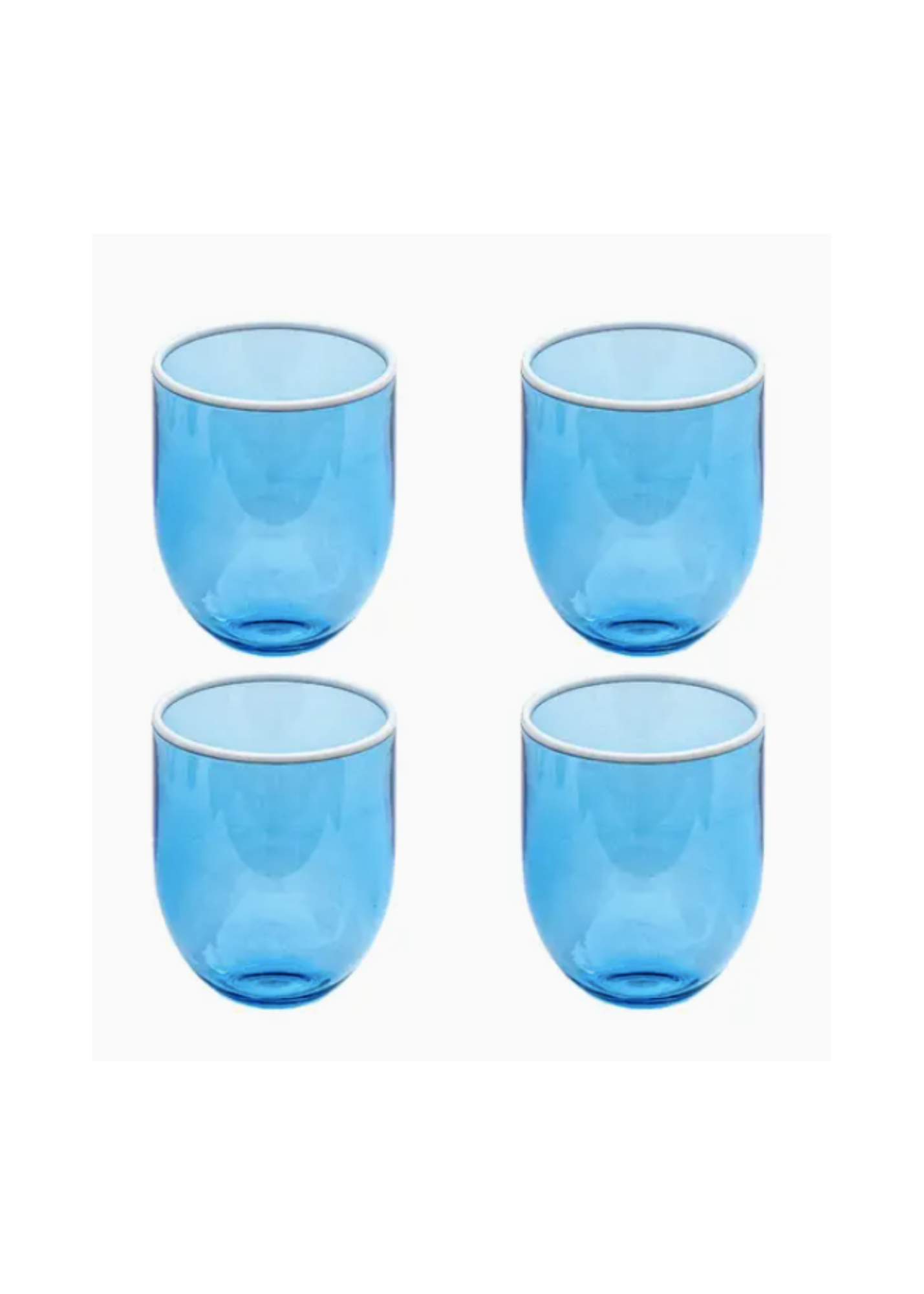 Wine Contrast Blue Tumbler - Set of 4