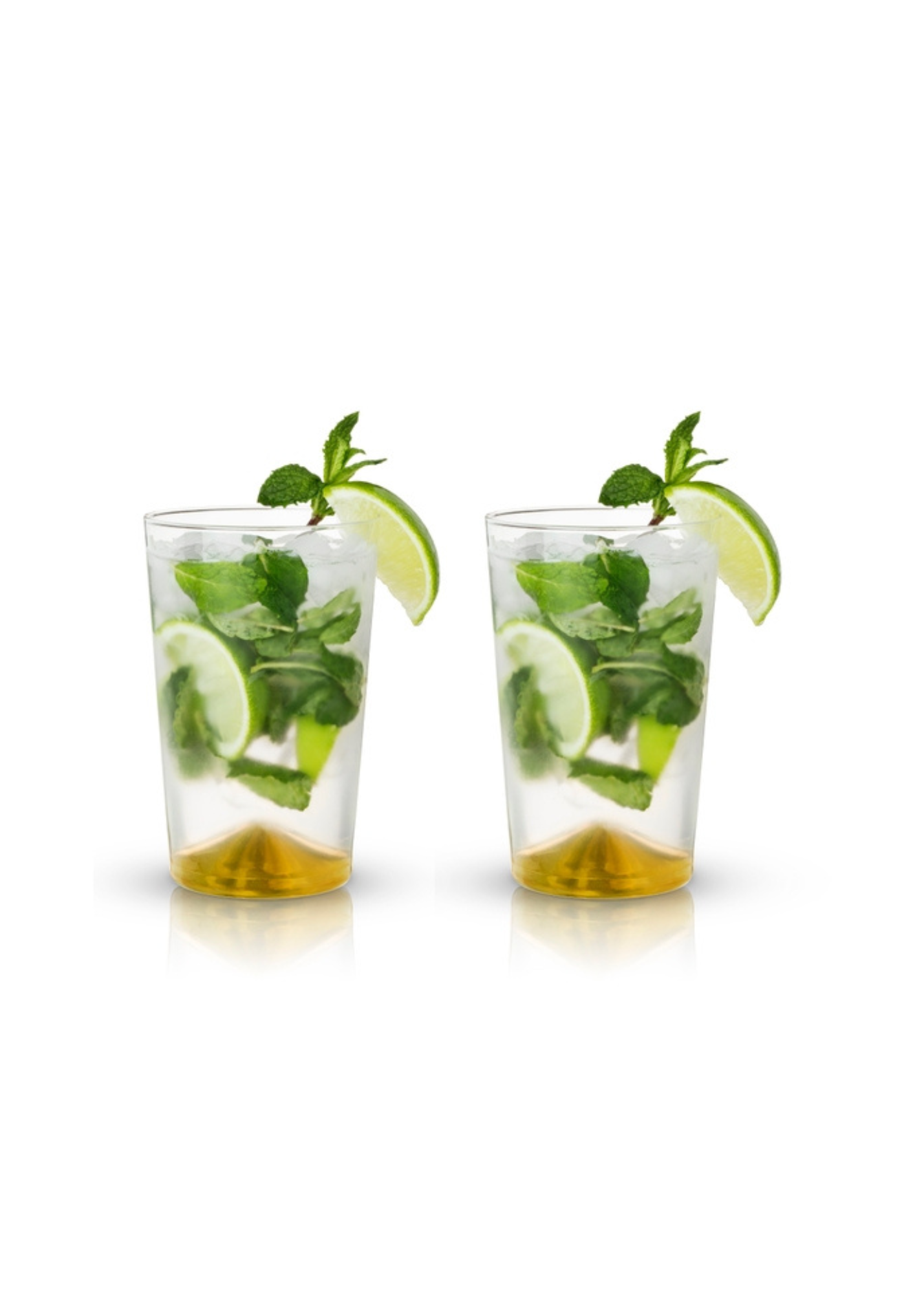 Gold Pointed Cocktail Tumblers- Set of 2