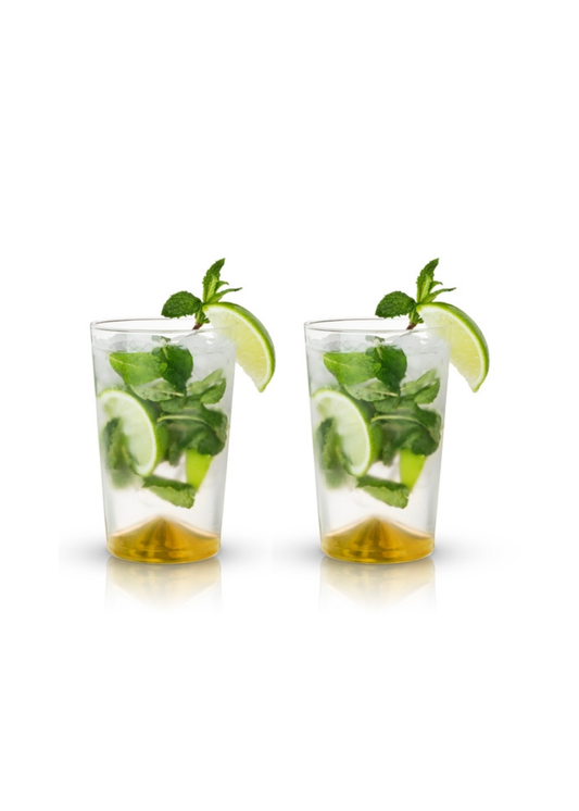 Gold Pointed Cocktail Tumblers- Set of 2