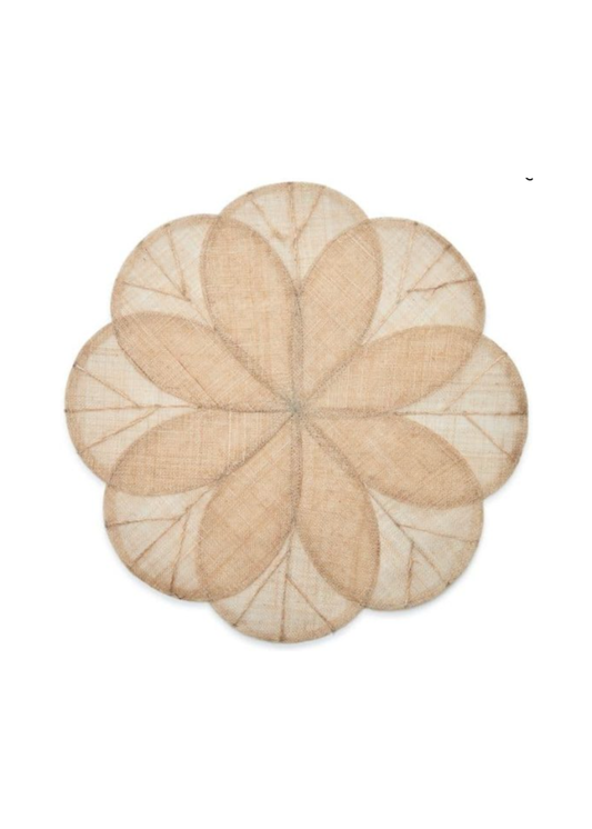 Sinamay Flower Placemat - Natural