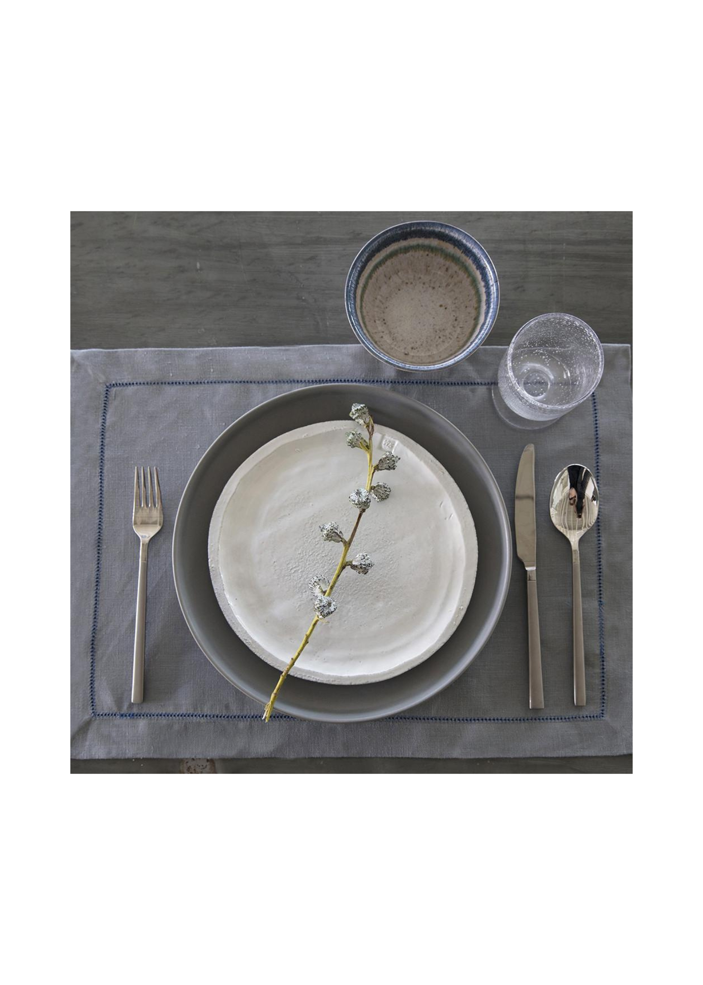 Set of 4 - Amsterdam Placemats - Smoke/Blue - Set of Four