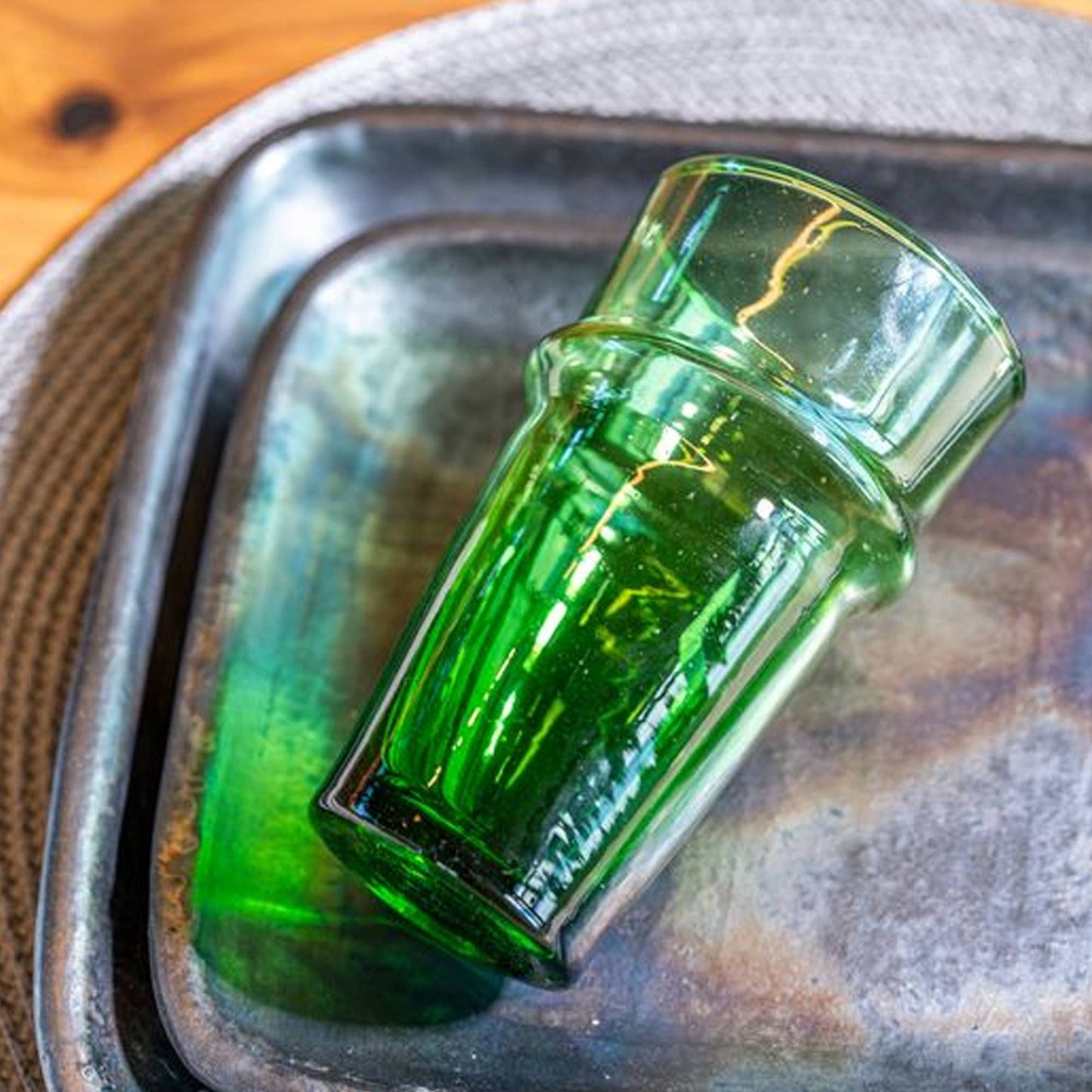Green Moroccan Beldi Glassware - Set of 6