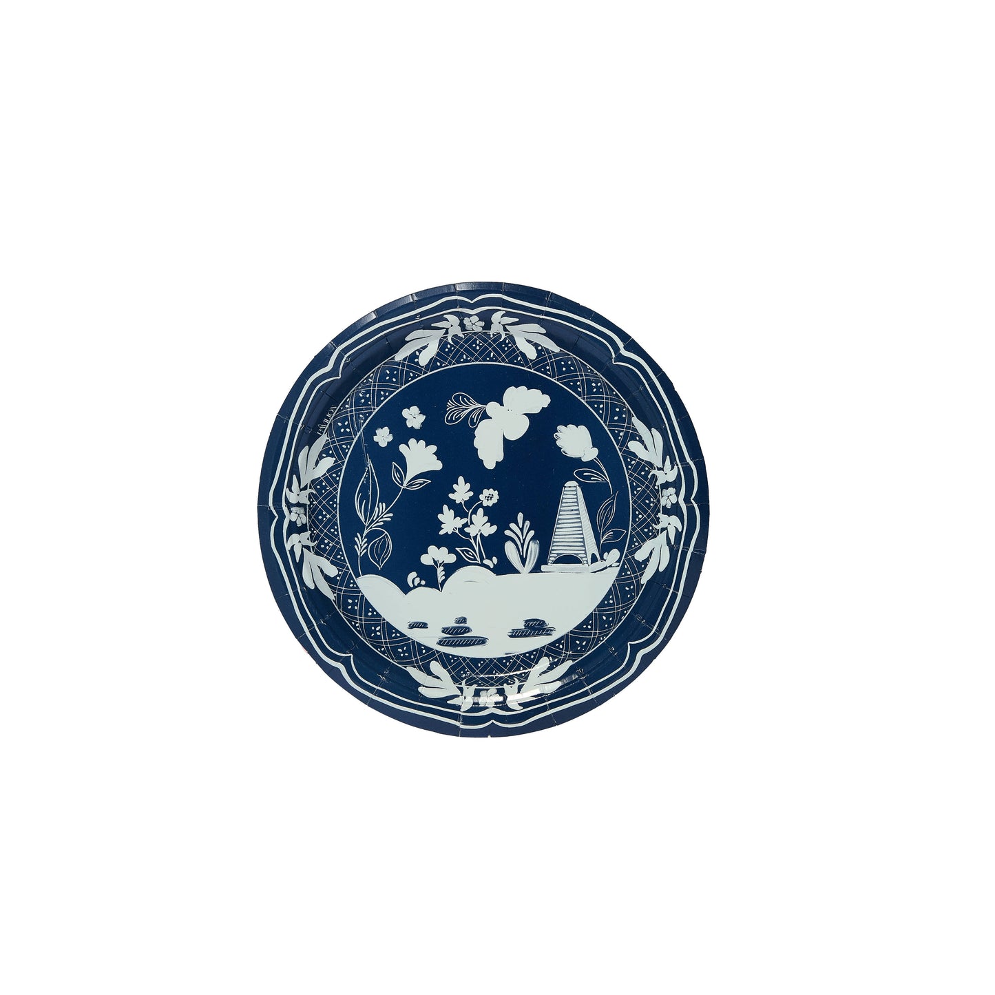 Mini Bread & Butter hors d'oeuvres paper plates - 8 pack: Navy