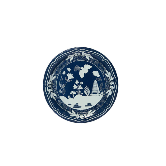 Mini Bread & Butter hors d'oeuvres paper plates - 8 pack: Navy