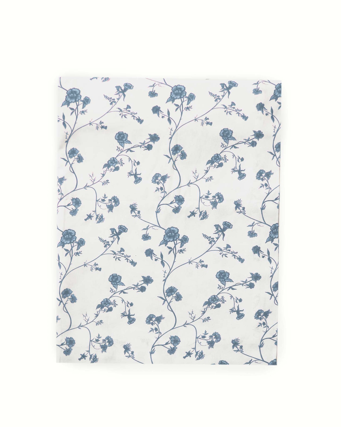 Delft Blue Floral Cotton Tablecloth, Coastal Summer Decor: Garden Vine Delft Blue / 66 x 120 inches