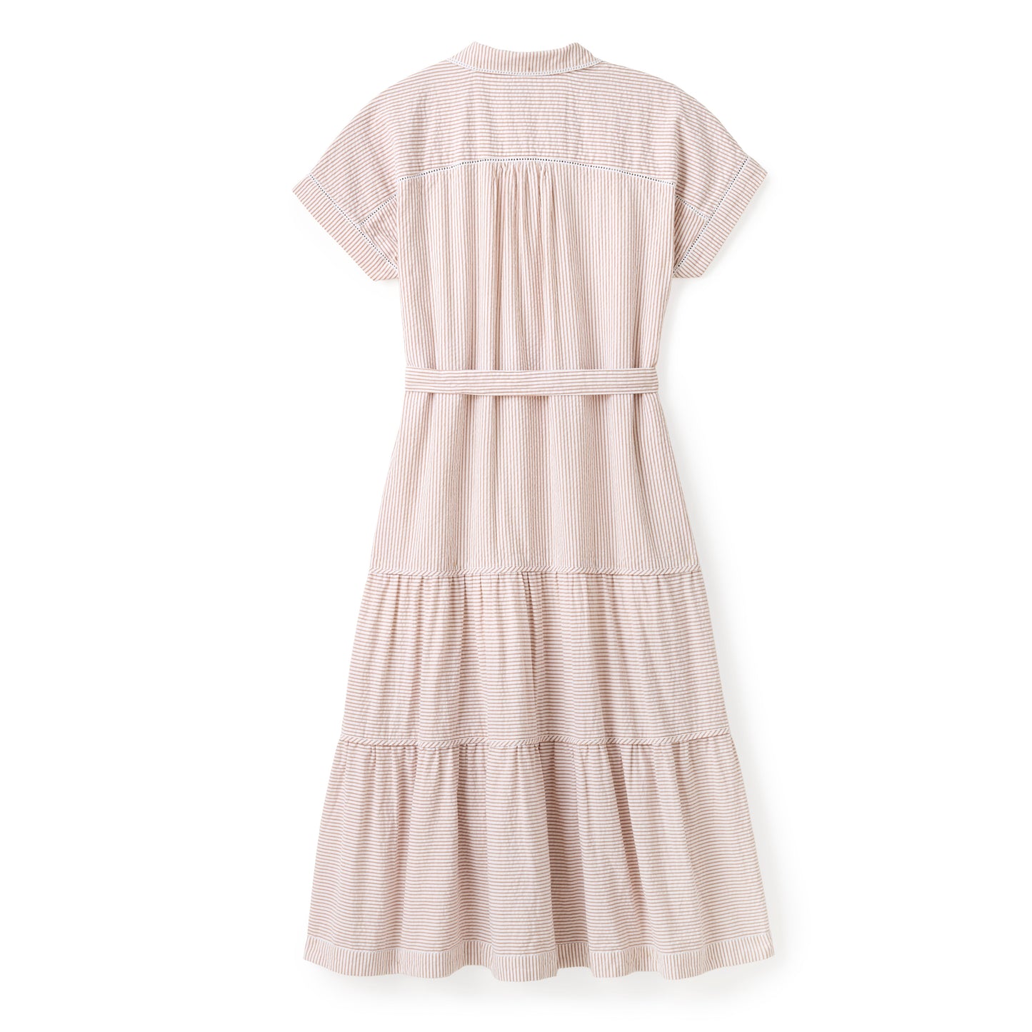 Adriana Shirt Dress-Camel Stripe