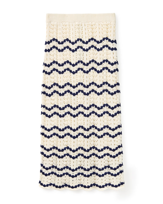 SU26 Caroline Skirt-Beach Wave Stripe-Natural