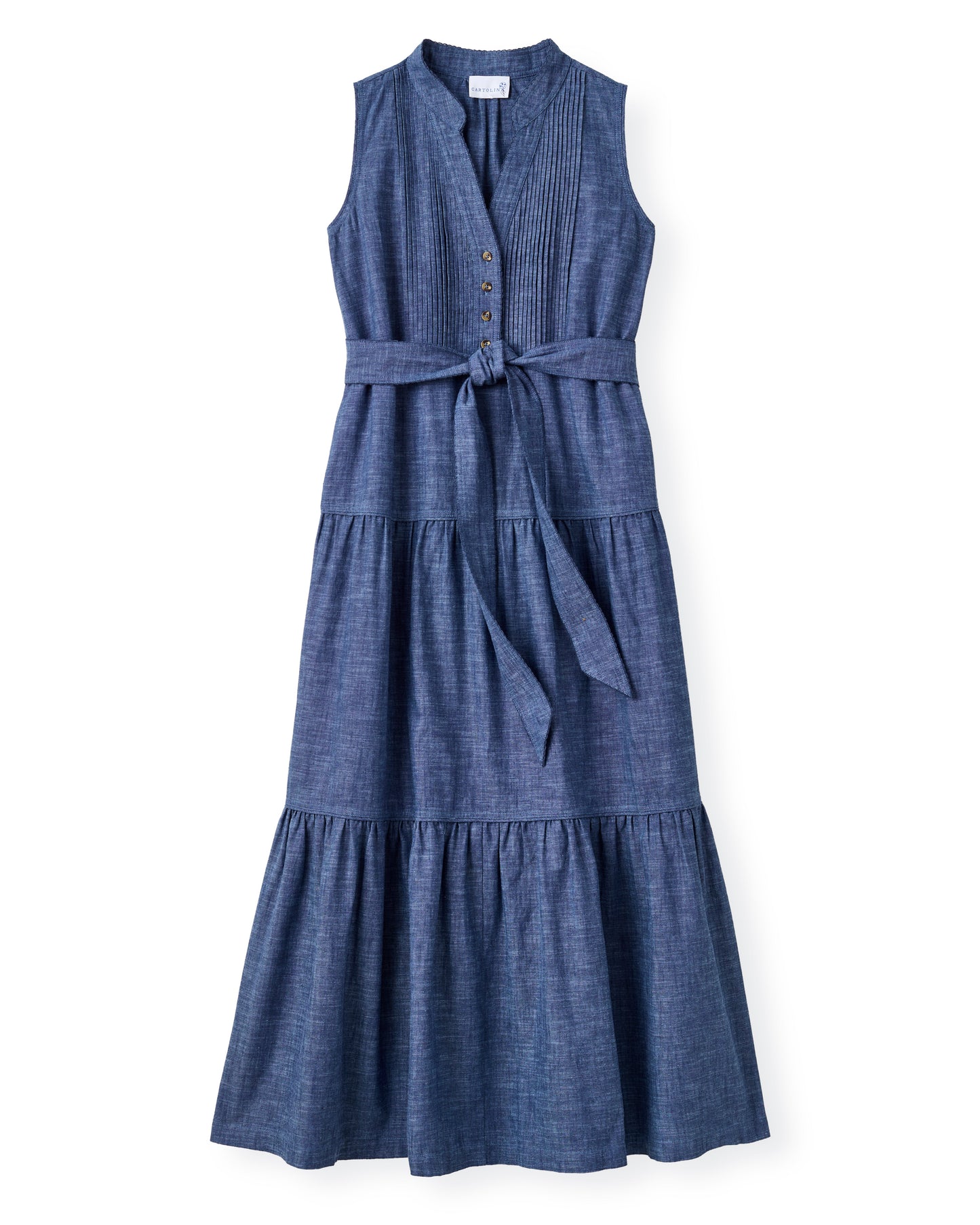 Dara Maxi Dress-Nautical Chambray