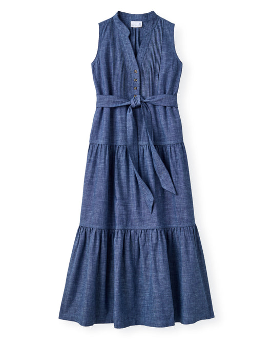 Dara Maxi Dress-Nautical Chambray