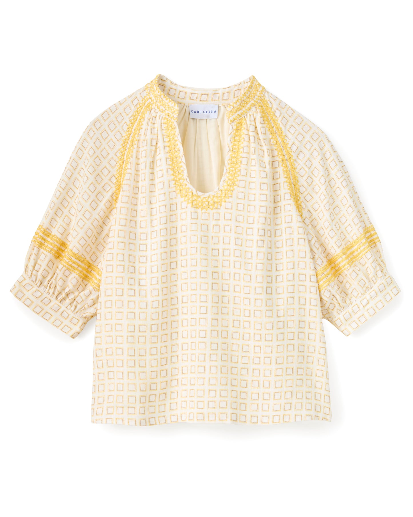 Eleanor Top-Seaglass Print-Ivory