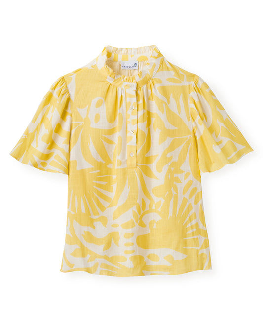 Emery Top-Parrish Geo Print-Banana