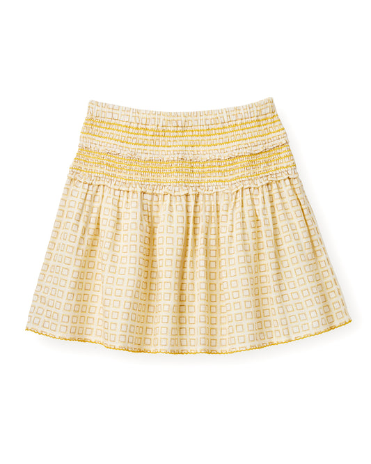 Kylie Mini Skirt-Seaglass Print-Ivory