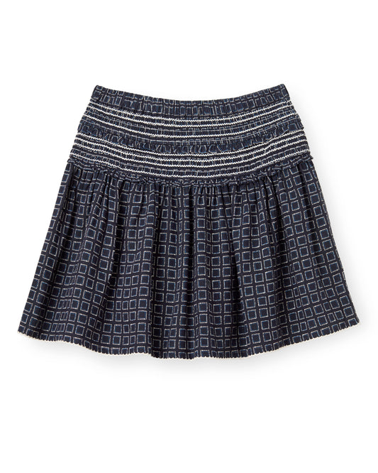 Kylie Mini Skirt-Seaglass Print-Midnight Blue