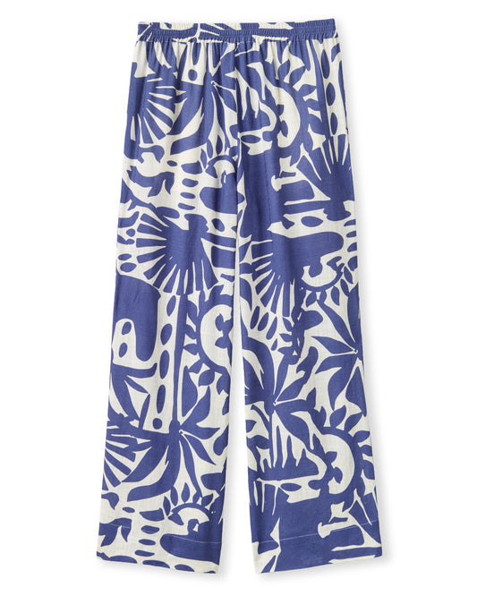 Mia Pant-Parrish Geo Print-Coastal Indigo