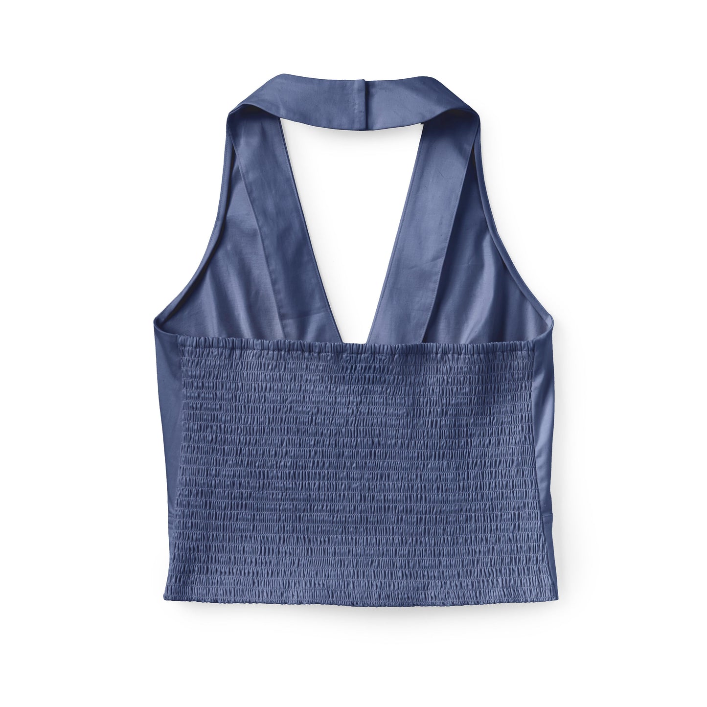 Olive Halter Top-Coastal Indigo