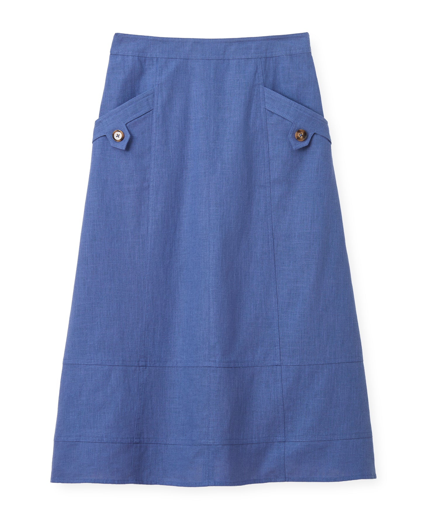 Alice Button Skirt-Coastal Indigo
