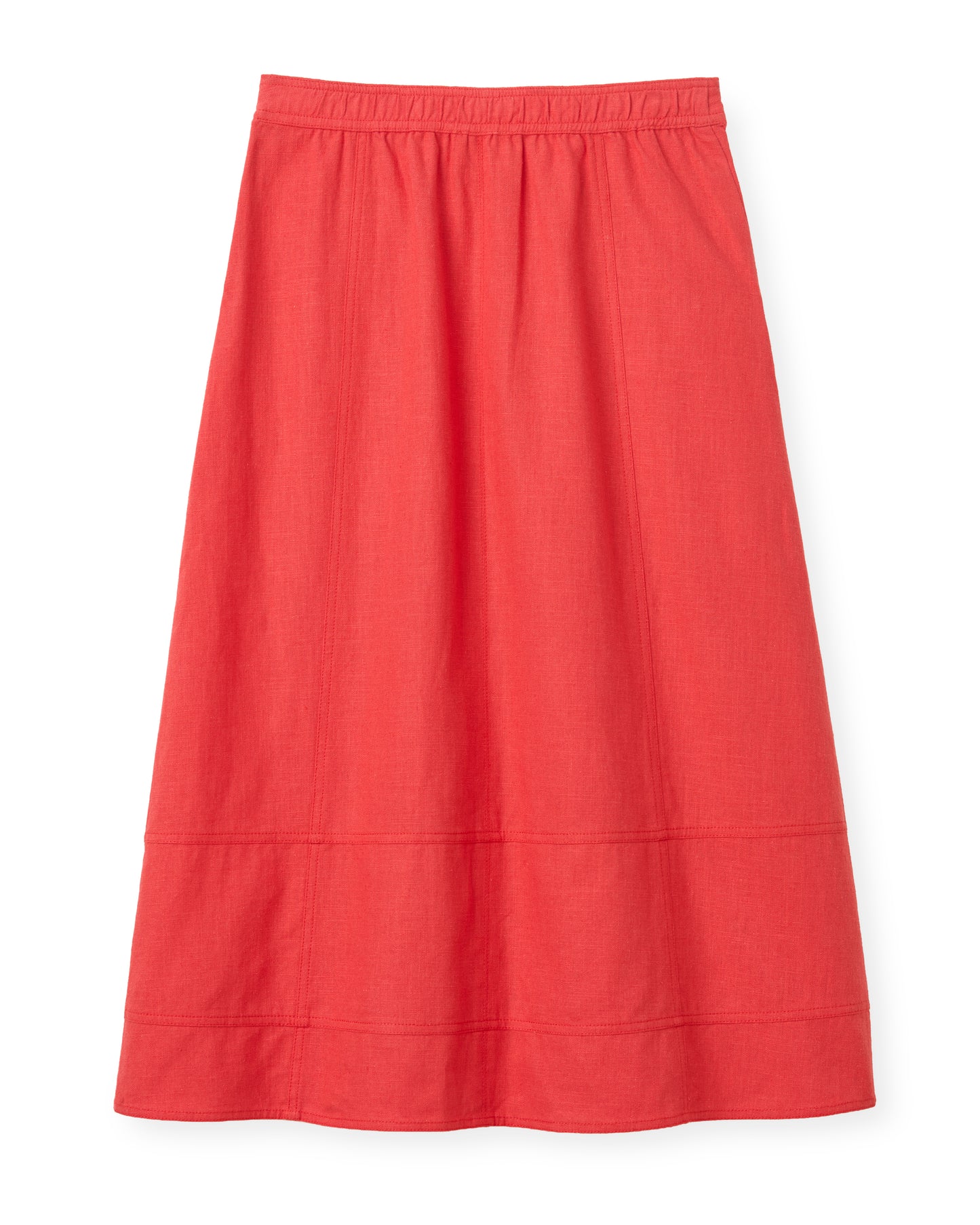 Alice Button Skirt-Poppy