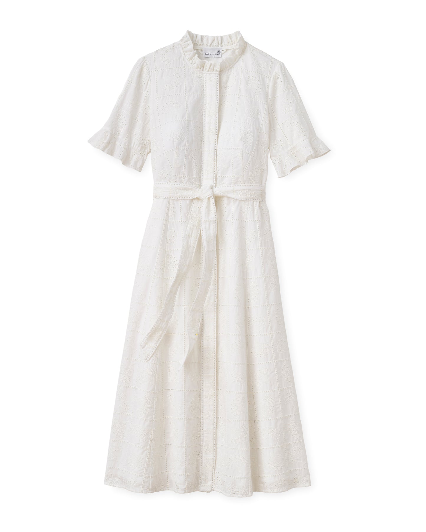 Aria Midi Dress-Soft White
