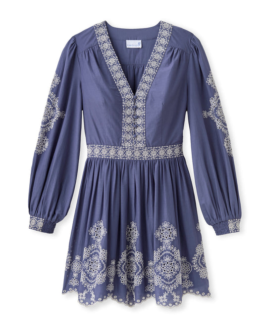 Blake Mini Dress-Indigo