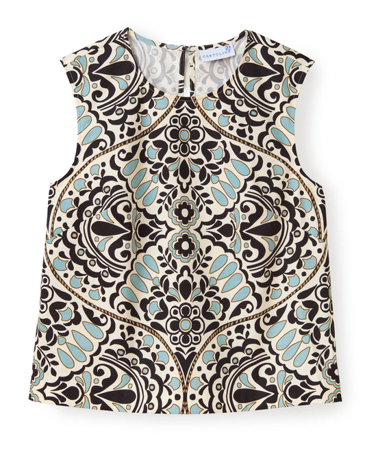 Linda Shell Top-Flor Medallion Tidal Pool