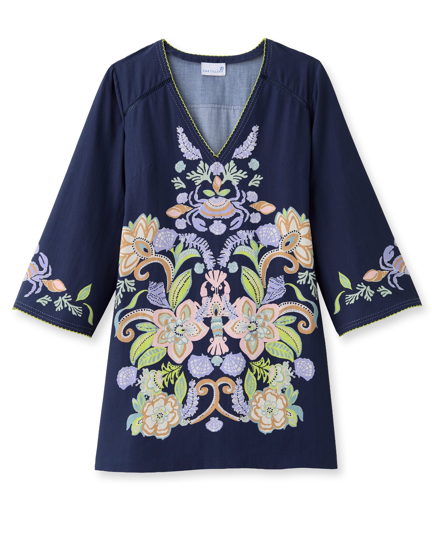 Folly Mini Dress-Mariner's Bloom