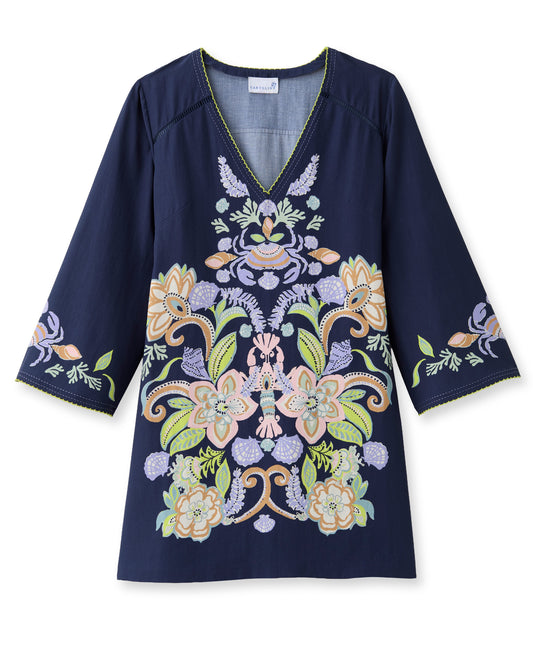 Folly Mini Dress-Mariner's Bloom