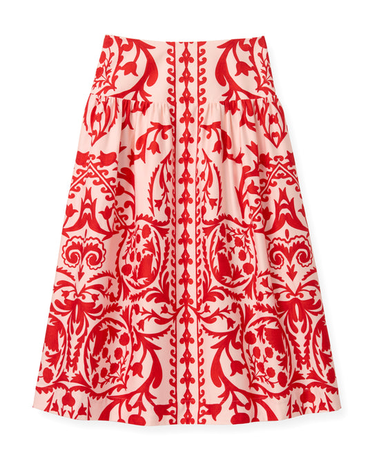 Georgia Skirt-Faraway Print-Poppy
