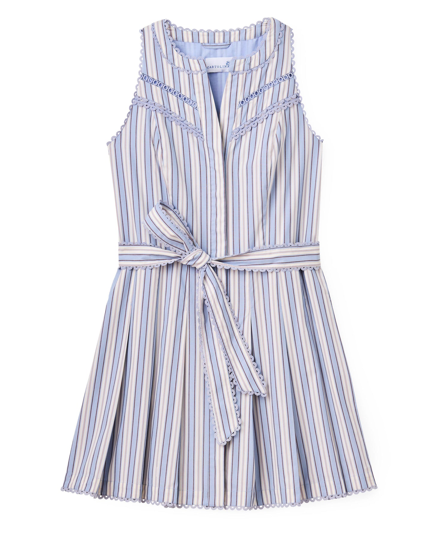 Hadley Romper-Cartolina Stripe-Pale Blue