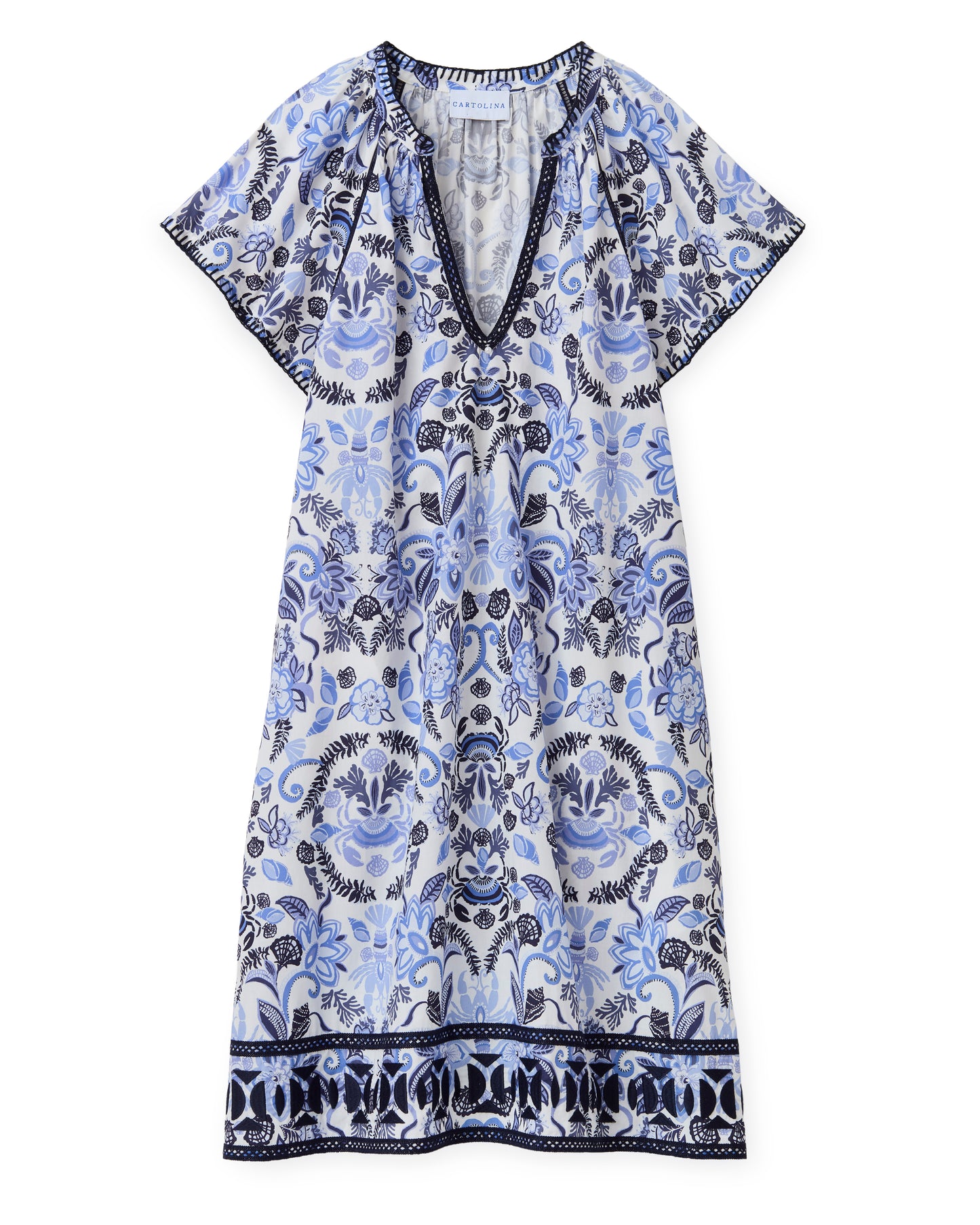 Harper Dress-Mariners Bloom Print-Blue Mist